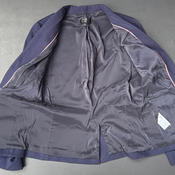 J Crew 365 Going Out Navy Stretch Twill Blazer Slim Fit Jacket Size 4 - Picture 4 of 6